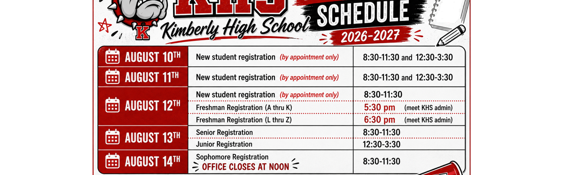 KHS registration