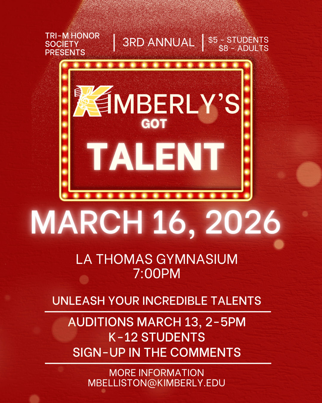Talent Show March 16