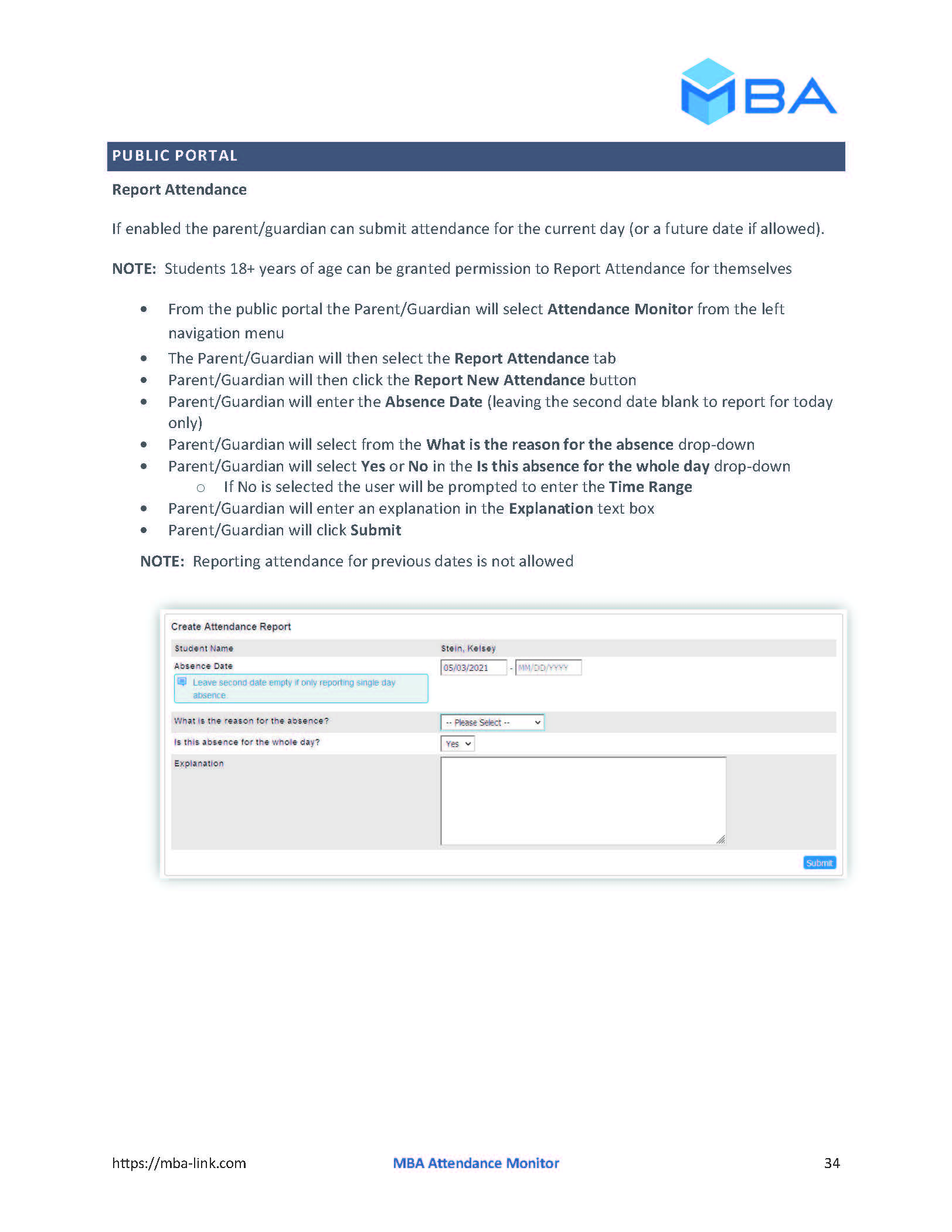 MBA Attendance Tutorial