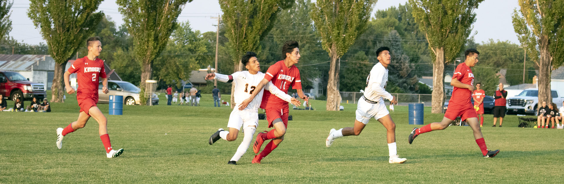 The Kimberly boys soccer team plays a match against Buhl last season. | Photo by Publications Staff