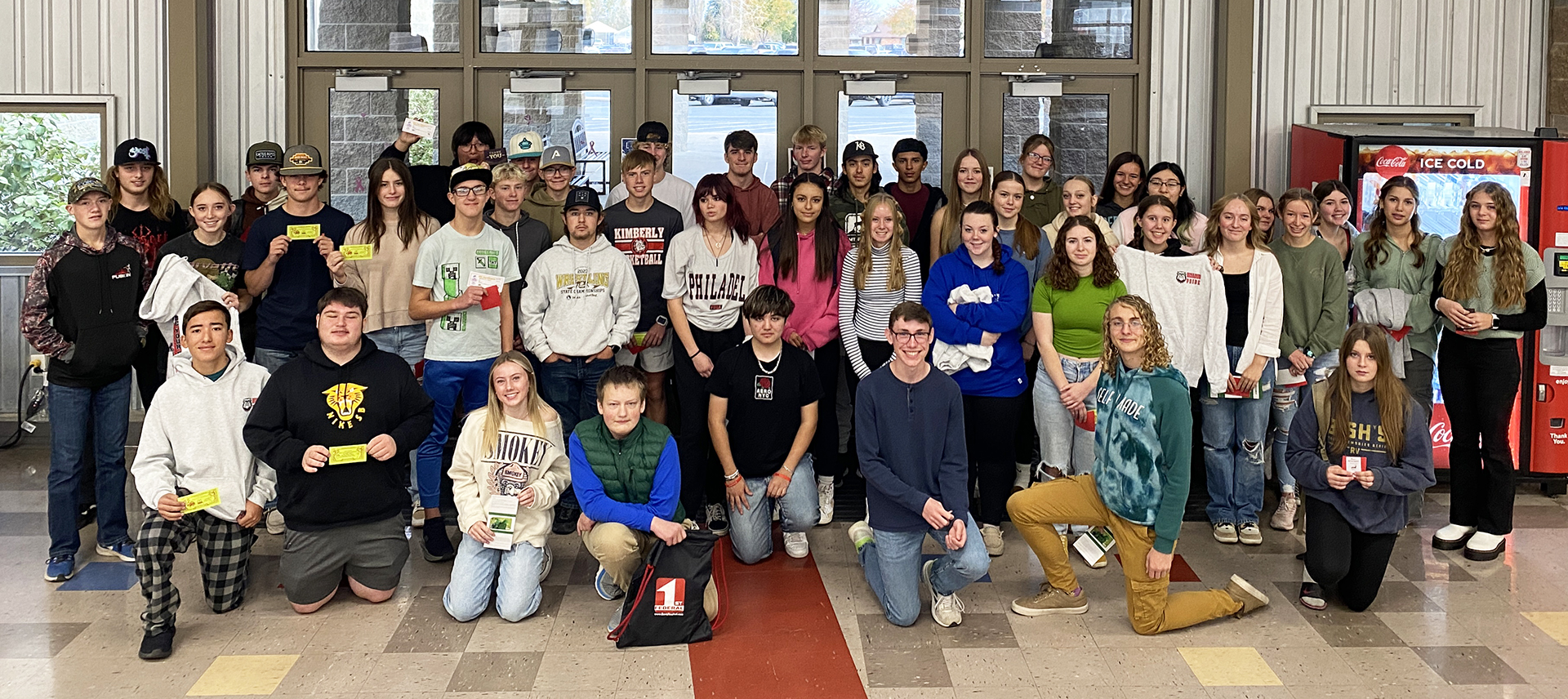 First quarter award winners pose for a photo. | Photo by Mr. Gonzales