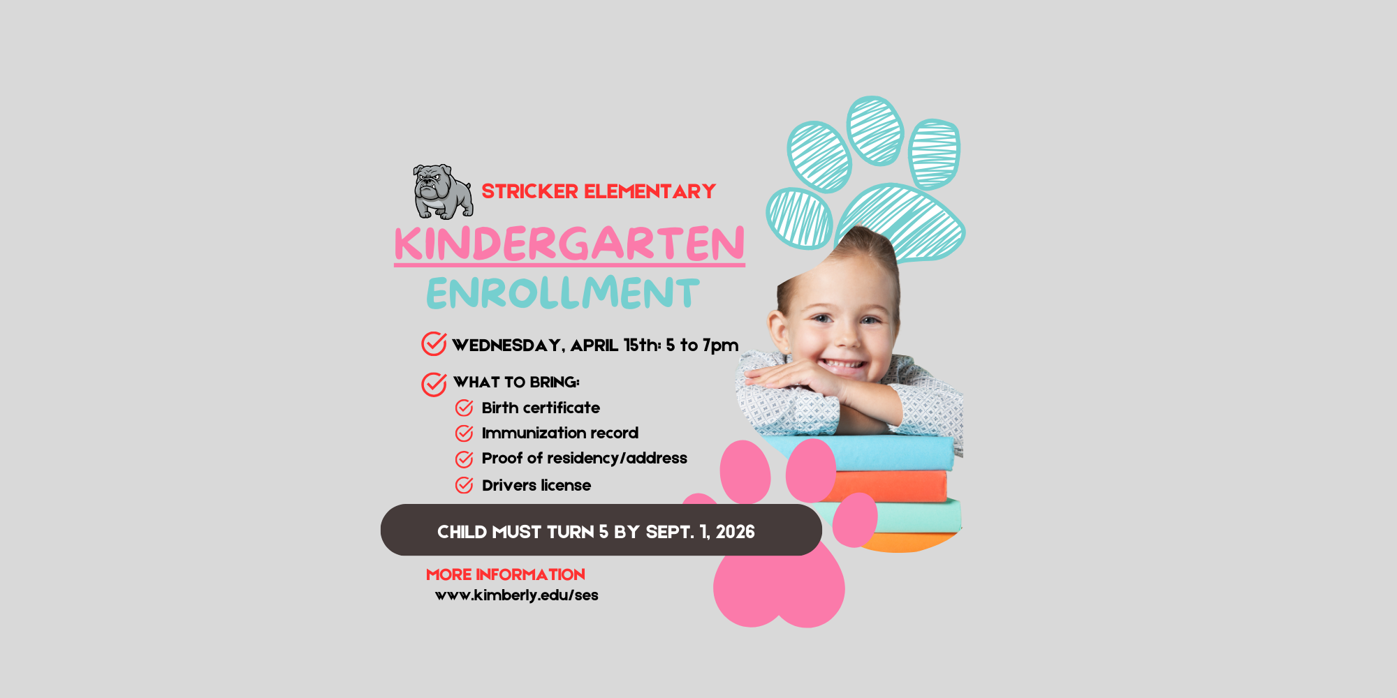 26/27 Kindergarten Registration | Kimberly School District