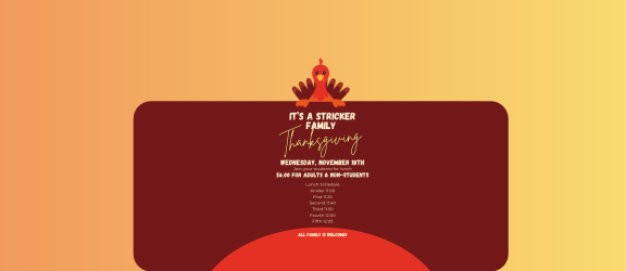 Thanksgiving Meal Schedule