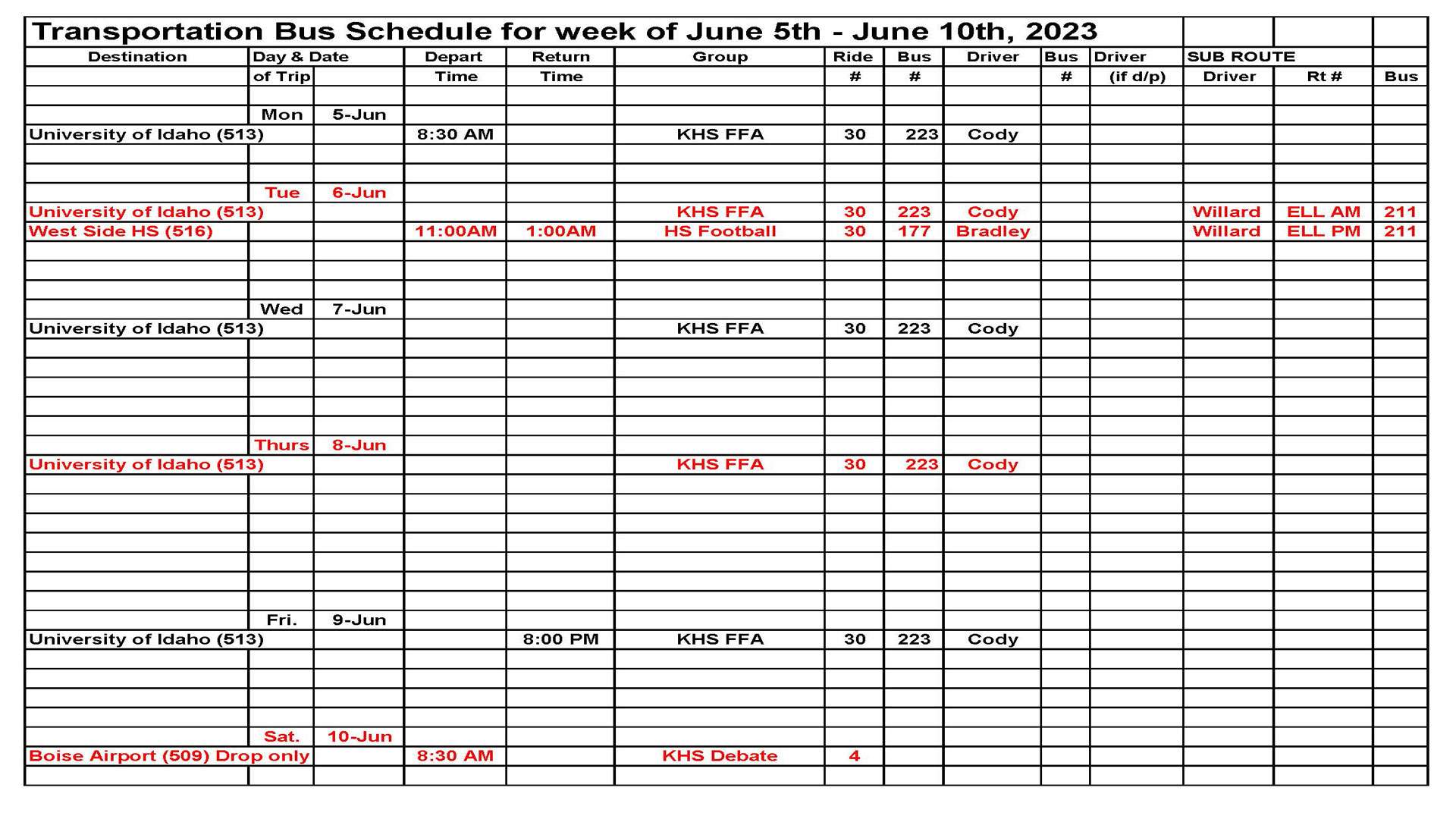 June 5th - 10th, 2023