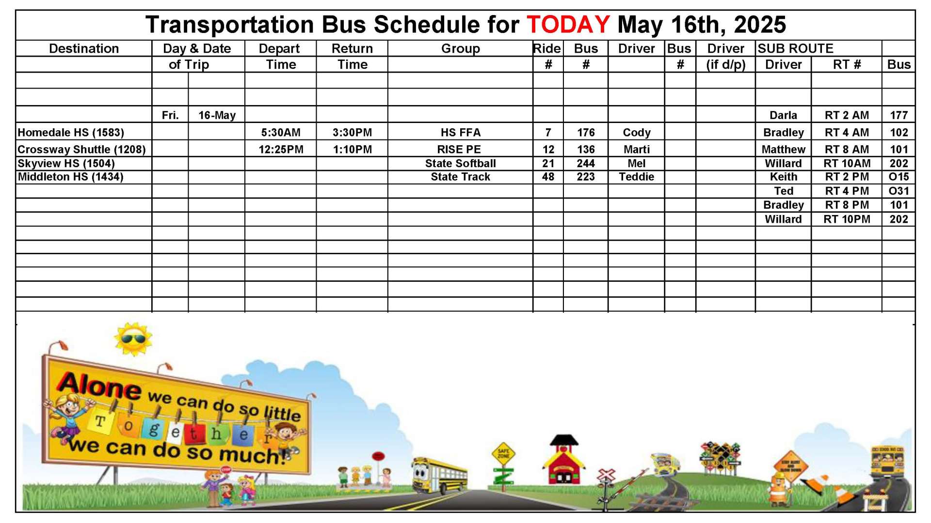 Daily Schedule